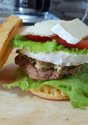 รูปของ Almond burger Keto