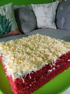 Foto resep Bolu Red Velvet Keju