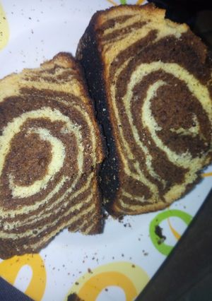 A picture of Zebra cake.