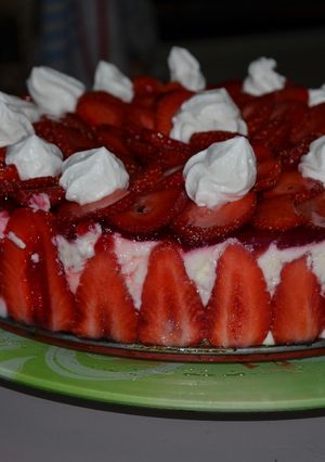 Une photo de Entremet à la fraise