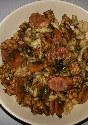 Foto resep Tempe orak arik pedas