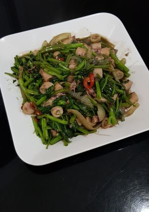Foto resep Kangkung Terasi Cumi Asin Ramadhan (KTCAR)