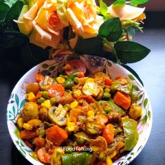 Mixed Veg Dry Curry A picture of Mixed Veg Dry Curry.