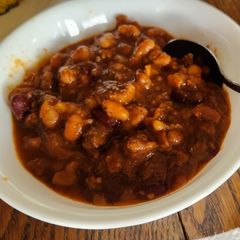 A picture of Crockpot Cowboy Beans.