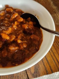 A picture of Crockpot Cowboy Beans.