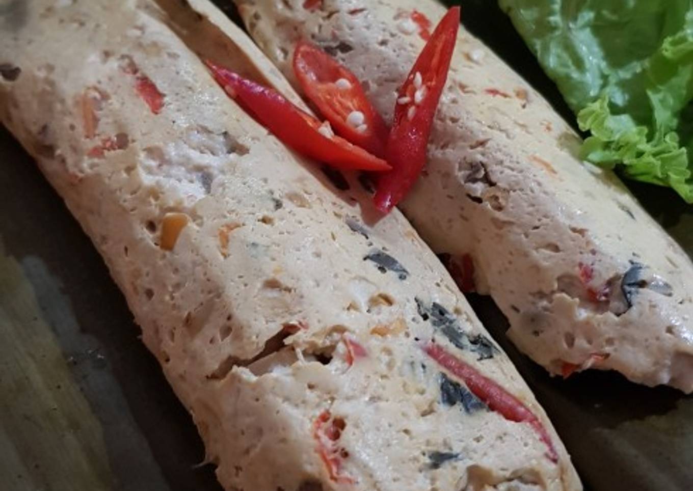 Pepes tahu jamur tanpa santan