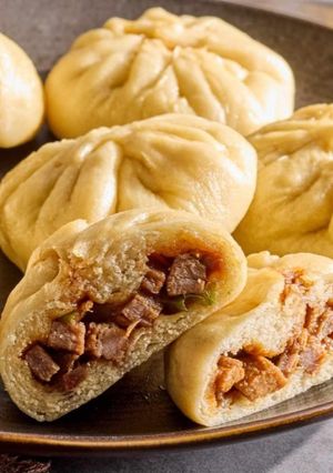 A picture of Steamed Pork Buns.