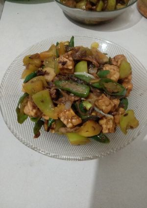 Foto resep Oseng ikan asin tomat hijau