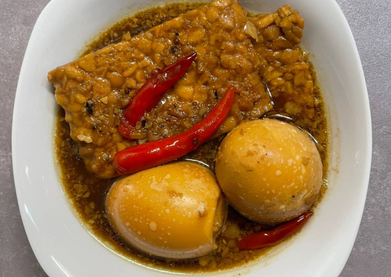 Semur tempe telor