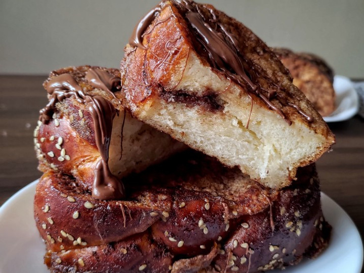 Yuk intip, Cara praktis buat Nutella French Toast (Churro Style)  nikmat