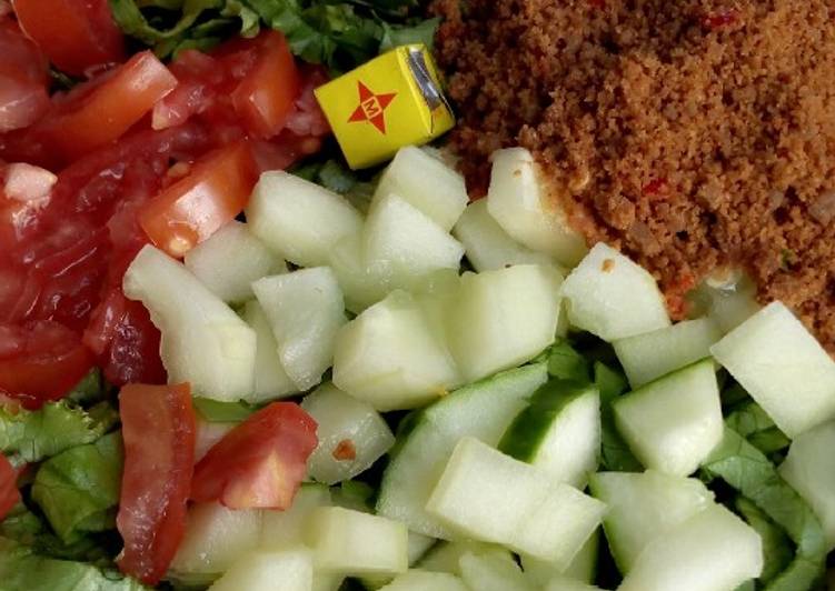 Simple Way to Make Quick Kwadon lettuce ( local lettuce Salad Cooking Basics for Beginners