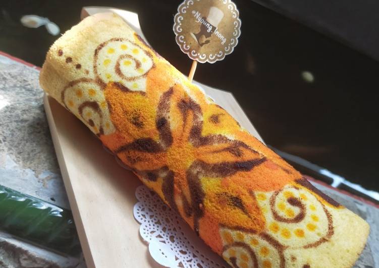 Resep Batik Roll Cake Panggang Anti Gagal
