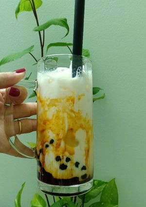 Hình của món Sữa tươi trân châu đường đen.
