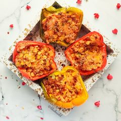 A picture of Stuffed bellpeppers.