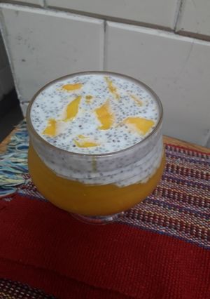 Foto de Pudim de chia com creme de manga