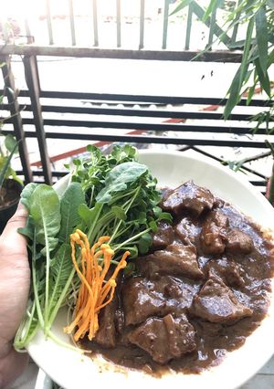 Hình của món Bò sốt tiêu.