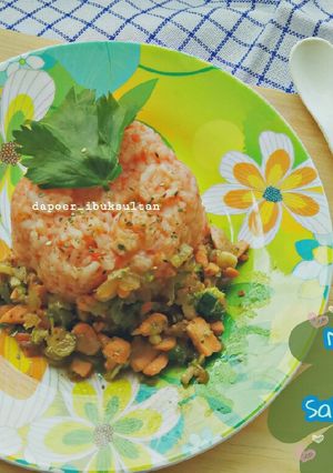 Foto resep Nasi tomat with salmon Teriyaki#Mpasi#1yO