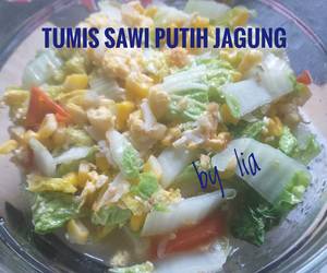 Mudah Cepat Memasak Tumis Sawi Putih Jagung Lezat Mantap