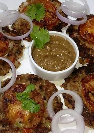A picture of Peshawari chapli kabab.