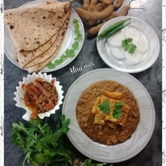 Chanay Ki Daal With Egg Fry A picture of Chanay Ki Daal With Egg Fry.