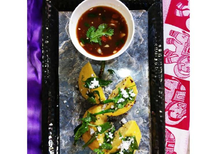Steps to Prepare Any-night-of-the-week Instant besan dhokla