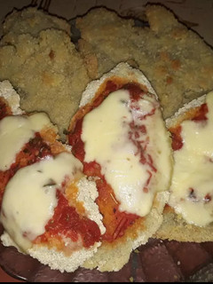 Una foto de Milanesa de Berenjenas frita y al horno