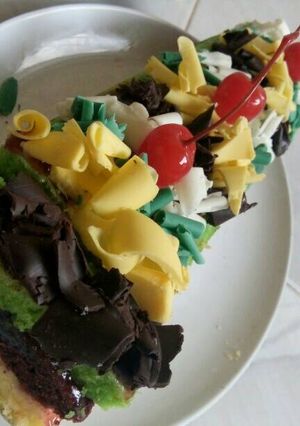 Foto resep Brownies tiga rasa