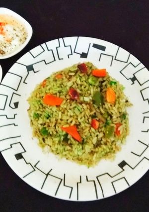 A picture of Coriander Veg Rice.