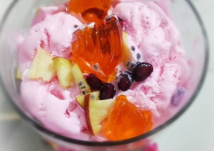 Recipe of Favorite Jelly and Fruit Ice-cream