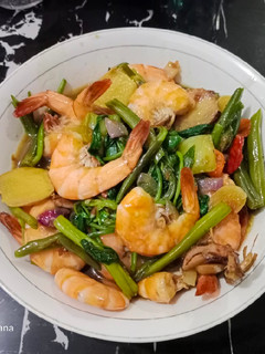Foto resep Kangkung tumis udang saus tiram