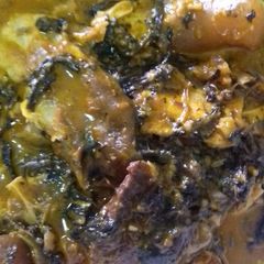 A picture of Bitterleaf soup.