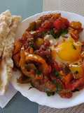 Török lecsó (Menemen) török kenyérrel #gluténmentes