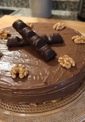 Una foto de Tarta kit kat