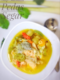 Foto resep Sup Salmon Pedas Segar