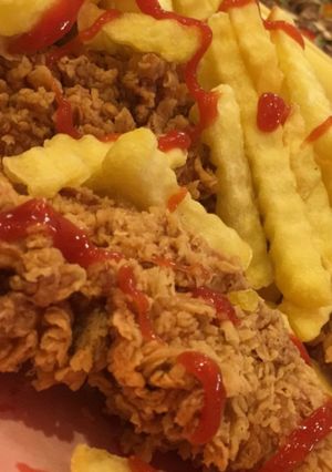 عکسی از دستور کنتاکی و سیب زمینی