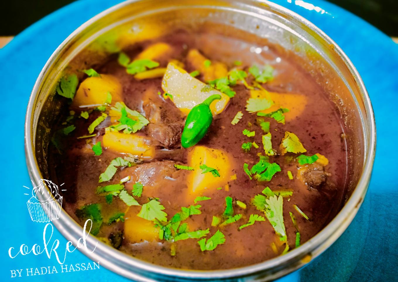 3 color aloo gosht