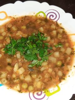 عکسی از دستور سوپ سبزیجات