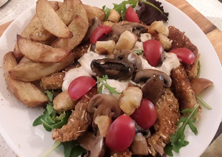 Recipe of Speedy Sig&#39;s creamy pork and mushroom salad