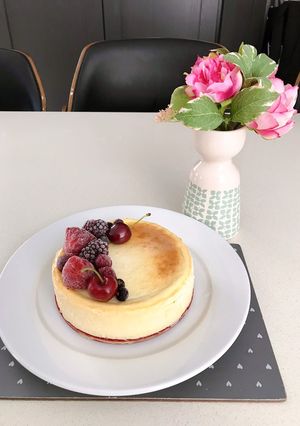 A picture of Baked Cheesecake (Tokyo Mr. Cheesecake recipe).