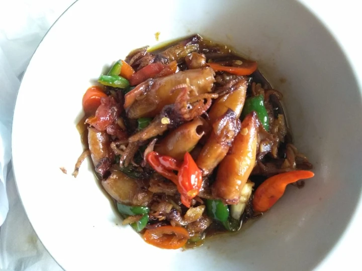Cara Simple Membikin Resep  Cumi asin pedas manis yang Lezat Sekali, Lezat Sekali