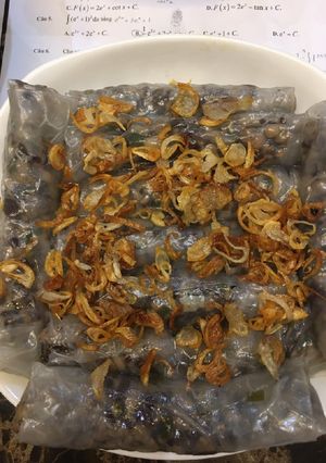 Hình của món Bánh cuốn từ bánh tráng.