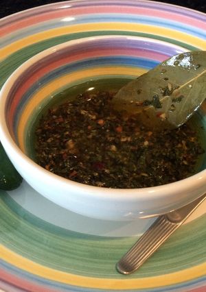 A picture of Argentinian Style Chimichurri Sauces (2. Hot Chimichurri Sauce).