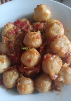 Foto resep Balado bakso telur puyuh