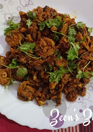 A picture of White Bitter Gourd/Karela Fry.