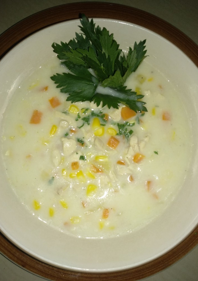 Foto resep Sup Krim Ayam Jagung #8