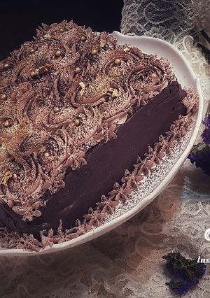 عکسی از دستور کیک شیفون شکلاتی