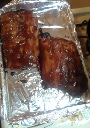 A picture of Easy Crockpot Babyback Ribs.