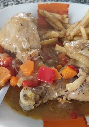 Una foto de Pollo a la cerveza