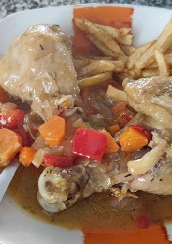 Una foto de Pollo a la cerveza