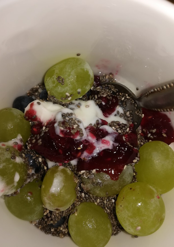 Una foto de Yogurt con fruta